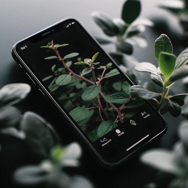 Capturar la fotografía móvil de la belleza de la naturaleza con la aplicación de identificación de plantas en pantalla