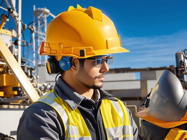 Capturar imágenes de trabajadores con equipo de protección generadas por la IA