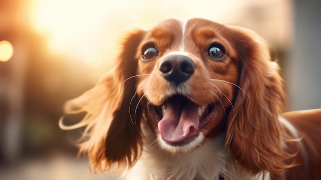 Capturar um momento de felicidade no sorriso do cão