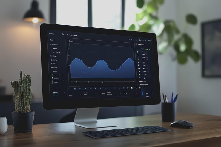 Foto capturas de pantalla de cuestionarios interactivos o gráficos del mercado de valores que muestran el progreso y el éxito