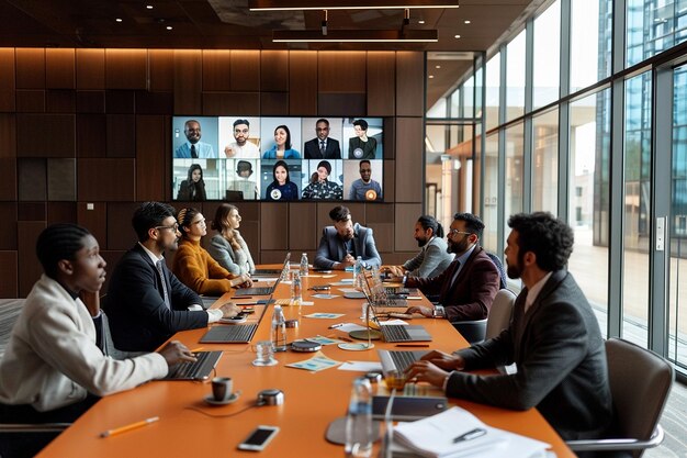 Capturas de pantalla de las opciones de personalización de la plataforma de reuniones virtuales