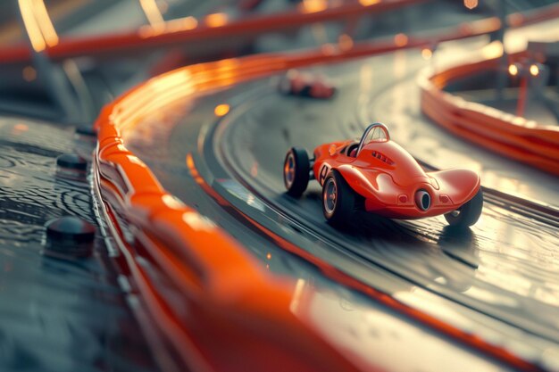 Foto capture a emoção das pistas de corrida de carros de brinquedo