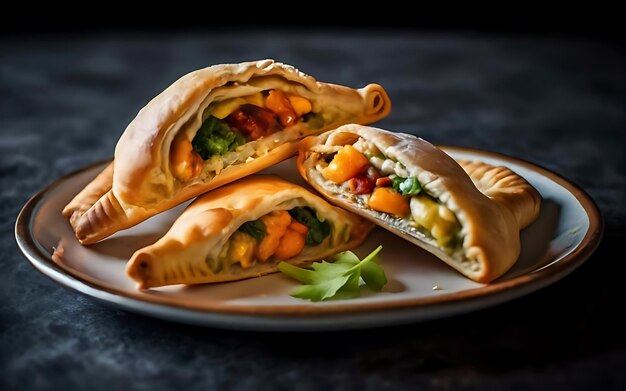 Capture a essência da Empanada em uma fotografia de comida deliciosa