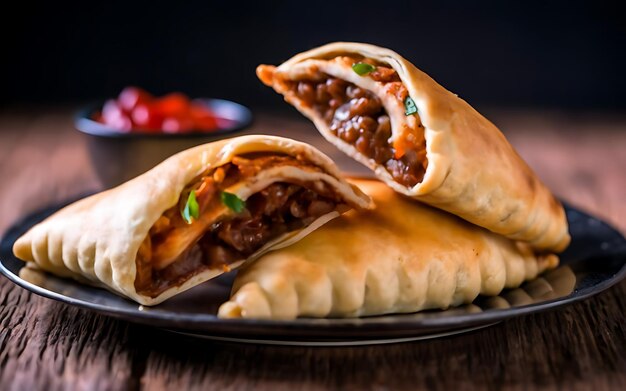 Foto capture a essência das empanadas tucumanas em uma foto de comida deliciosa