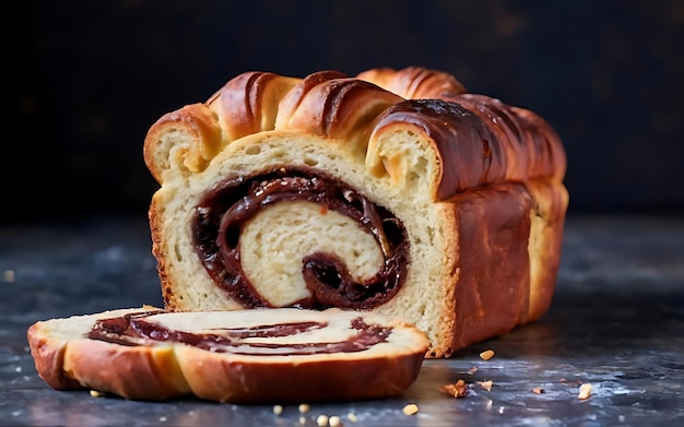 Capture a essência de Babka em uma foto de comida deliciosa