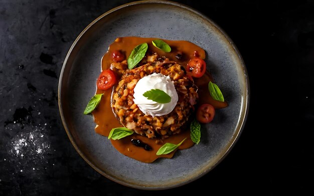 Capture a essência de Laban Immo em uma fotografia de comida deliciosa