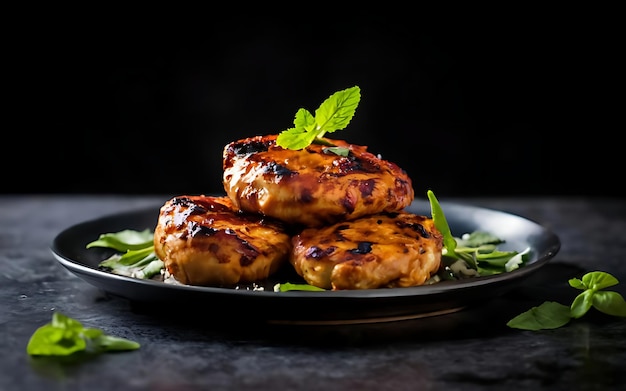 Capture a essência de Tikka em uma foto de comida deliciosa.