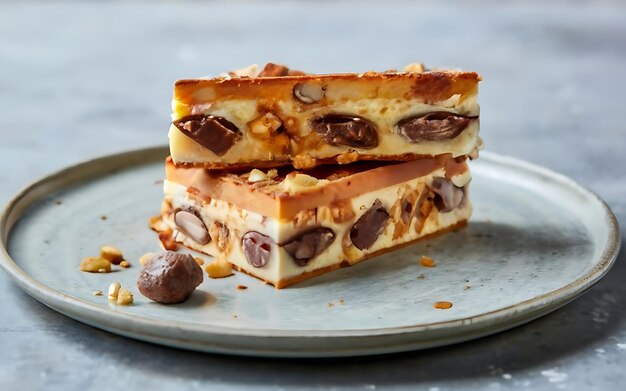 Foto capture a essência de turron em uma foto de comida de dar água na boca