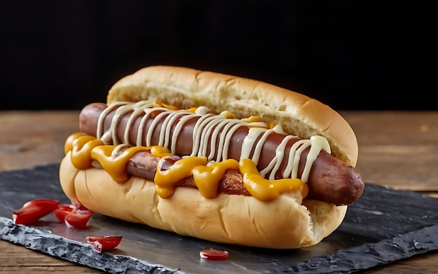 Capture a essência do Chili Cheese Dogs em uma fotografia de comida deliciosa