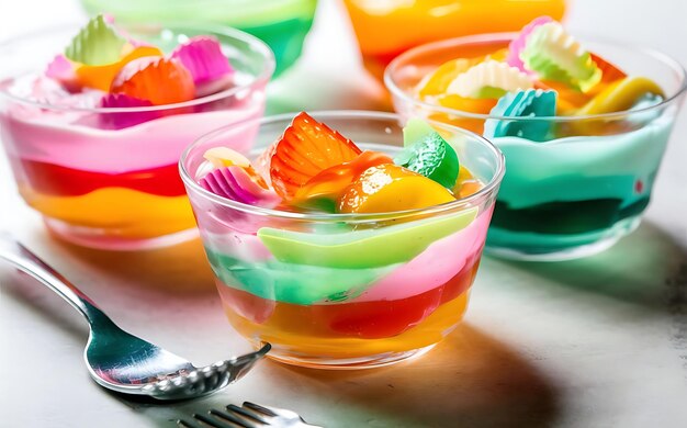 Foto capture a essência do jell-o em uma foto de comida deliciosa