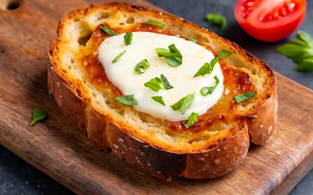 Capture a essência do pão de alho em uma foto de comida de dar água na boca