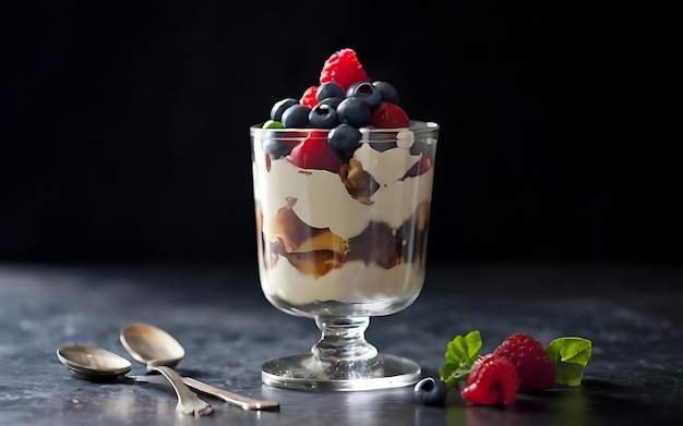 Capture a essência do Trifle em uma foto de comida de dar água na boca