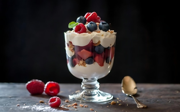 Capture a essência do Trifle em uma foto de comida de dar água na boca