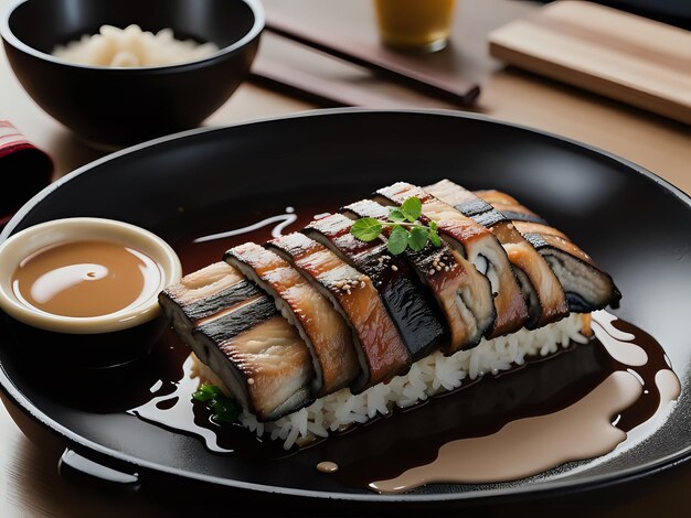 Capture a essência do Unagi em uma fotografia de comida deliciosa