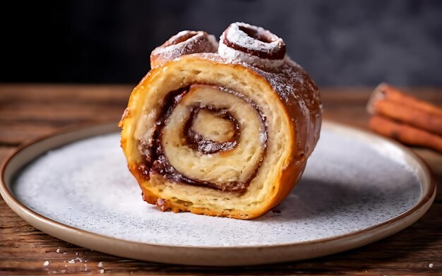 Capture la esencia de Cinnamon Roll en una deliciosa fotografía gastronómica