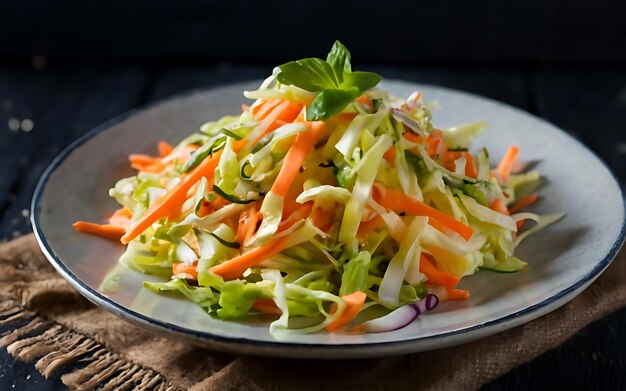 Capture la esencia de Coleslaw en una fotografía de comida deliciosa