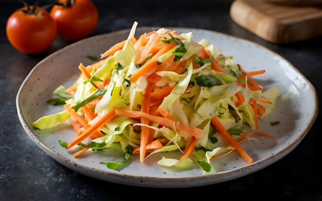 Capture la esencia de Coleslaw en una fotografía de comida deliciosa