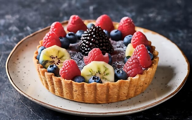 Capture la esencia de Fruit Tart Patisserie en una deliciosa fotografía de comida