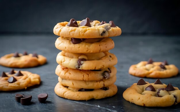 Capture la esencia de las galletas en una deliciosa fotografía gastronómica.