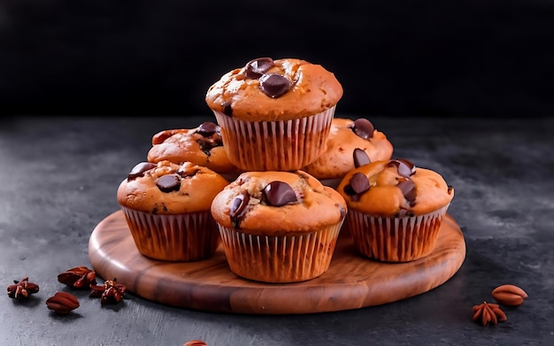 Capture la esencia de Muffins en una deliciosa fotografía de comida.