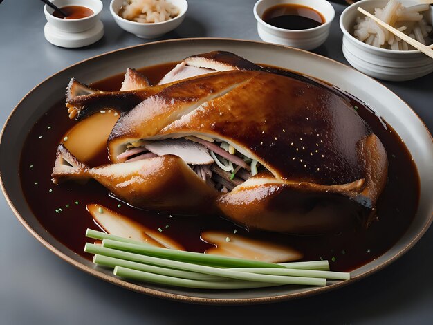 Capture la esencia del pato de Pekín en una fotografía de comida deliciosa