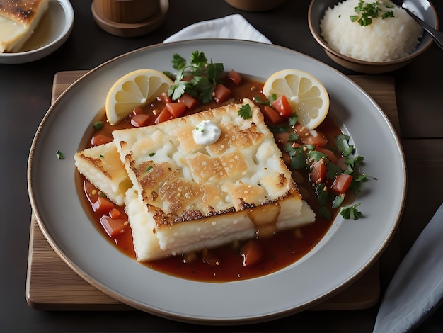 Capture la esencia de Saganaki en una fotografía de comida deliciosa