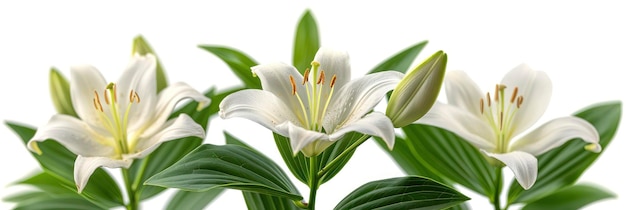 Capullo de flor de lirio con fondo de hoja verde para banner HD