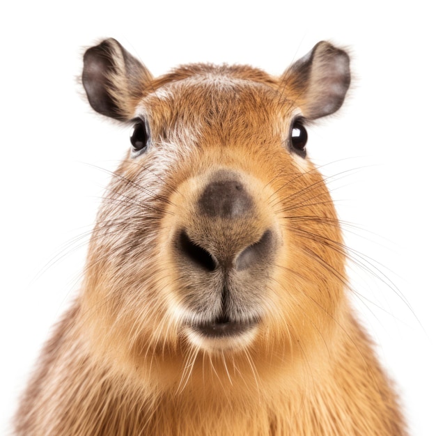 Capybara-Gesicht isoliert Illustration AI GenerativexA