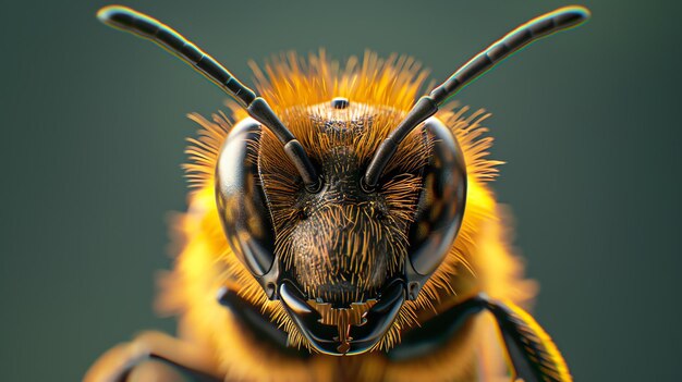 Una cara de abeja es una maravilla de la naturaleza