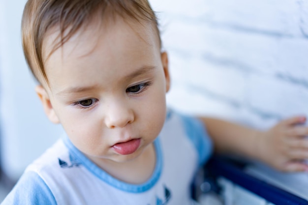 Cara de bebé Retrato de niño guapo