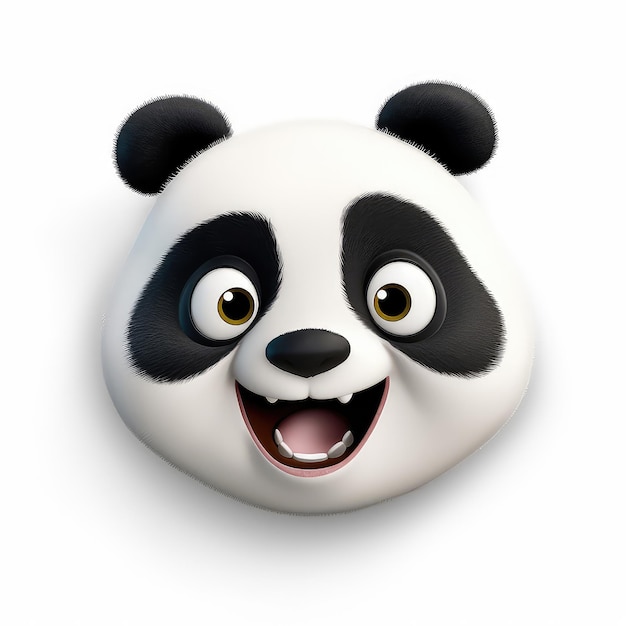 Baixe Rosto Sorridente de Urso Panda Cartoon PNG - Creative Fabrica