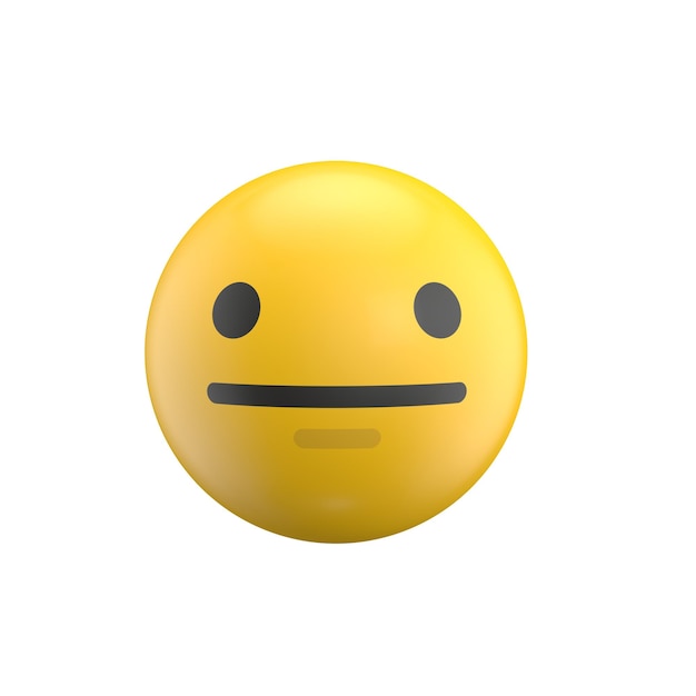 Cara de personagem emoticon Emoji renderização em 3D