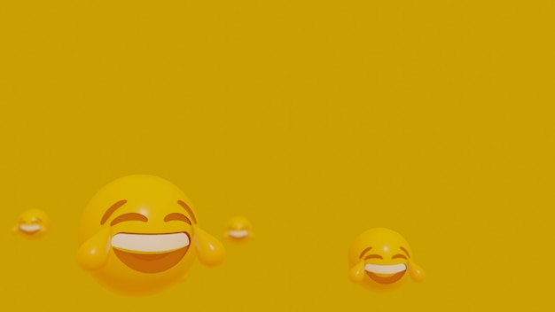 Cara de emoji movimiento 3d