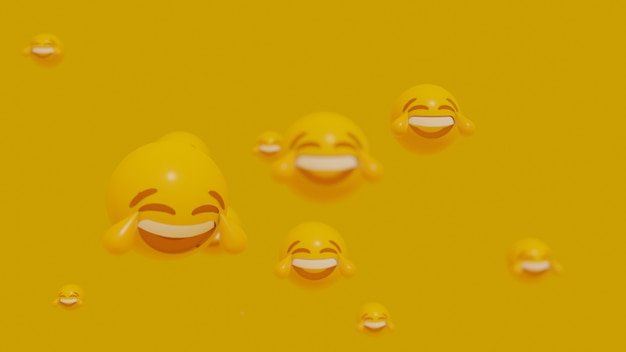 Cara de emoji movimiento 3d