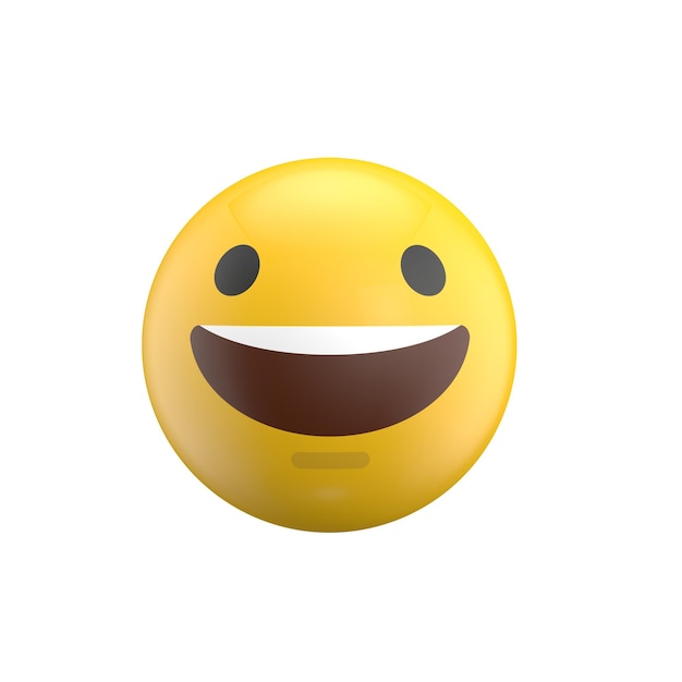 Cara de personaje emoticono Emoji Representación 3D