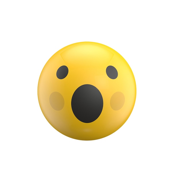 Cara de personaje emoticono emoji representación 3d