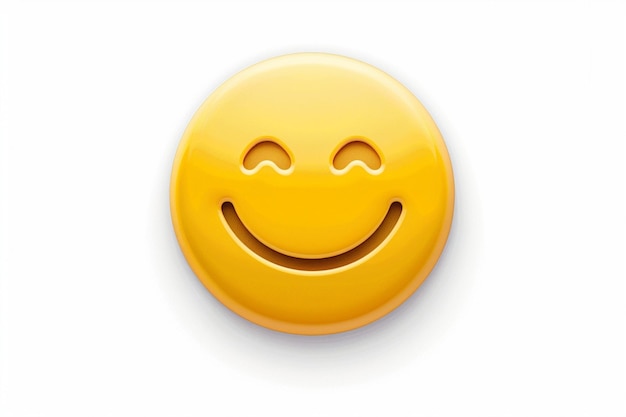 una cara sonriente amarilla con una sonrisa en ella