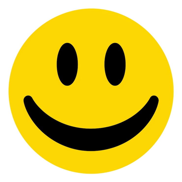 Foto cara sonriente con dos ojos y una sonrisa en él generativo ai