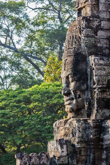 Cara del templo de la bayon Angkor Camboya