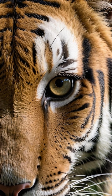 Cara de tigre de cerca hábitat natural luz del día patrones de pelaje detallados ojos intensos vida silvestre visible