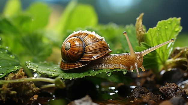 caracol na grama