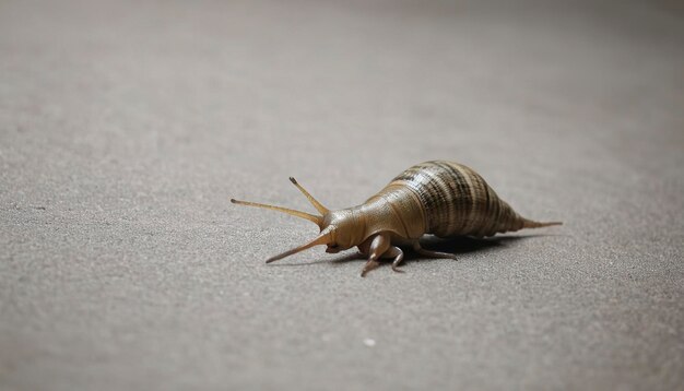 Caracol que se arrastra por el suelo de Tailandia