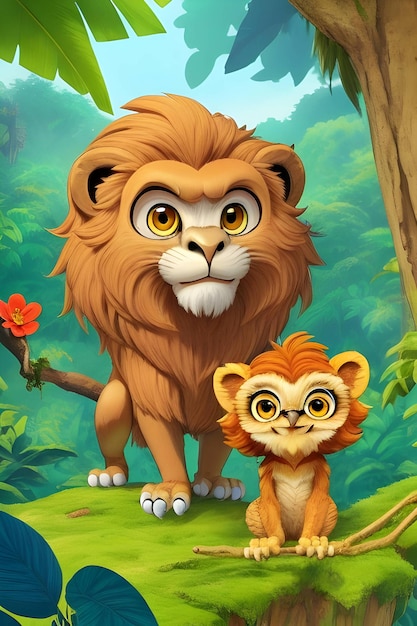 Caracter animado imagem 3D do animal oficial tigre de Bengala simbolismo representa graça de poder