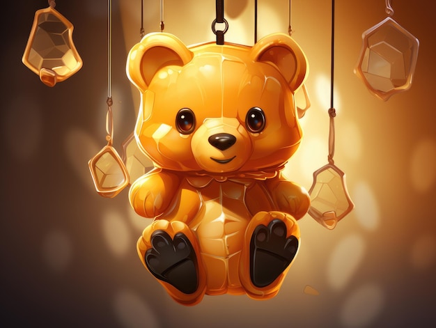 Caracter Bear HD 8K ilustração vetorial papel de parede Imagem de estoque