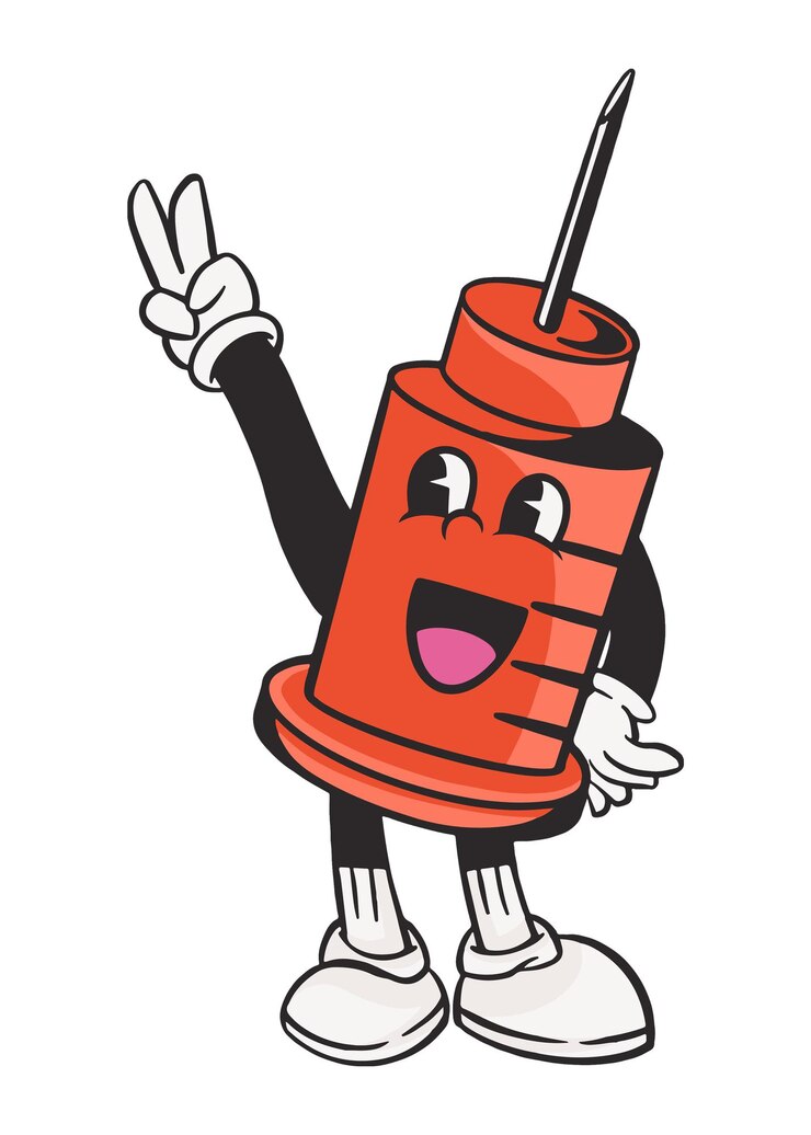 Foto caracter de agulha png ilustração retro fundo transparente