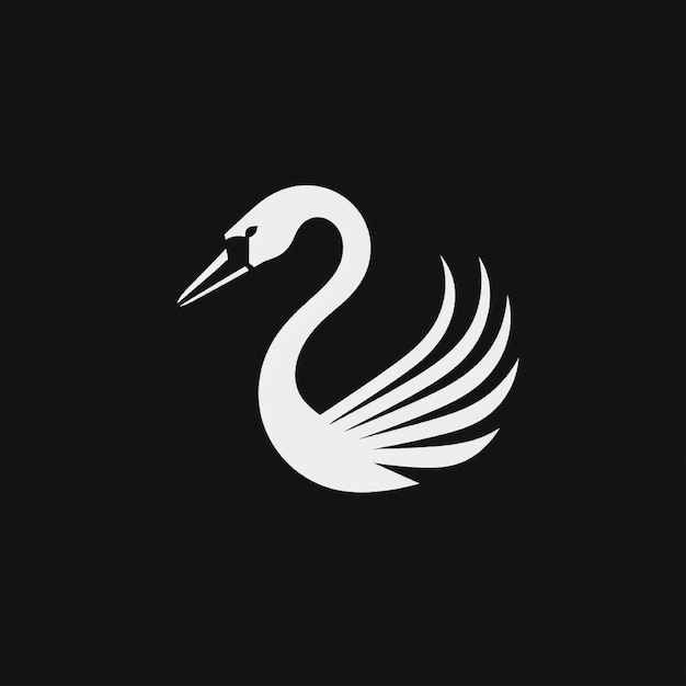 carácter vectorial del logotipo del cisne