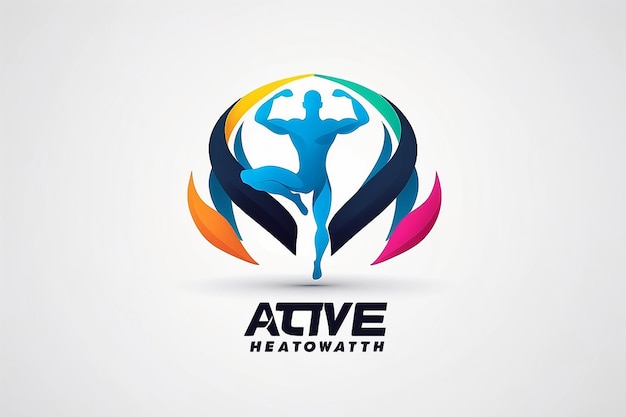 Caracteres humanos activos fitness y salud resumen plantilla de logotipo ilustraciones vectoriales logotipo humano activo logotipo médico logotipo web