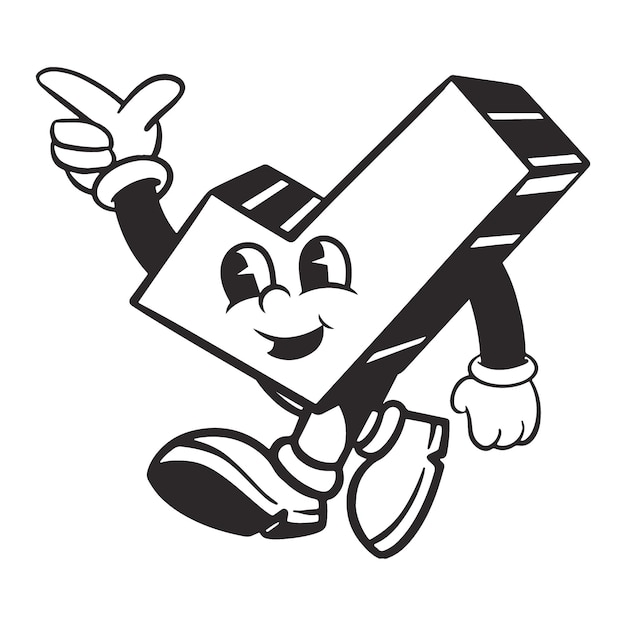 Caracteres de marcado png ilustración retro fondo transparente