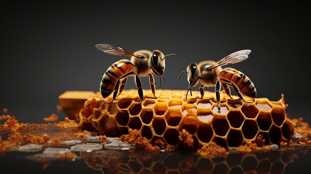 Caracteres que muestran el panal a las abejas