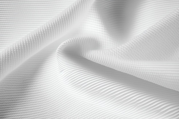 Una característica de diseño con una textura de fondo de tela blanca IA generativa